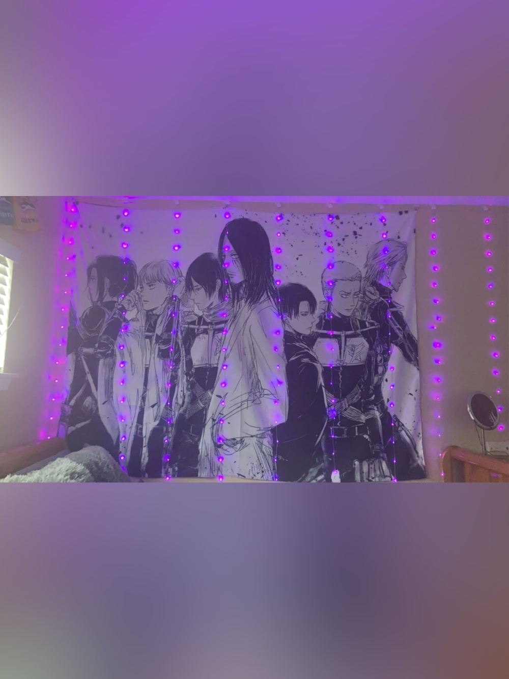 Attack on Titan Season 4 Black & White Character Tapestry
